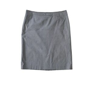 Talbots Blue and White Gingham Pencil Skirt Knee-Length for Work